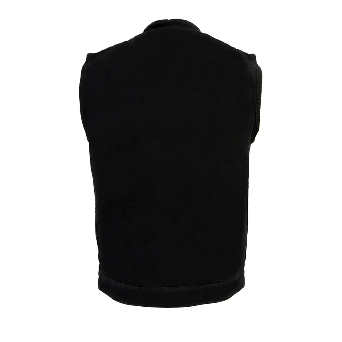 Men's Black Denim ‘Quick Draw’ Dual Closure Club Style Vest