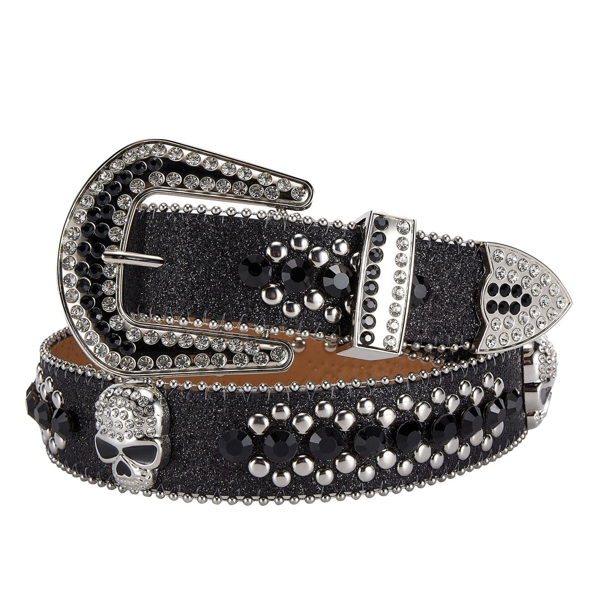 Premium Strap Men Women Western Fashion Bling Bling Rhinestones Crystal Studded Belt