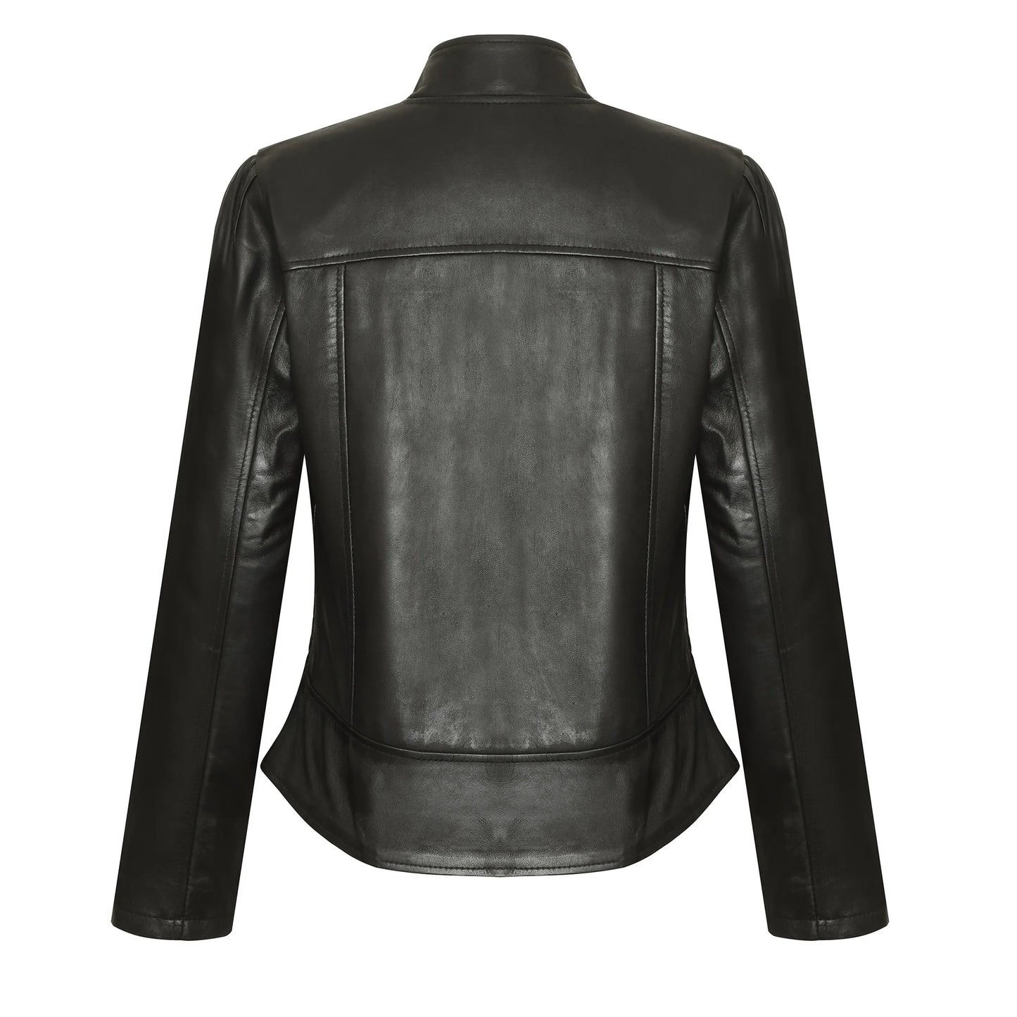 Ladies Premium Soft Lightweight Black Fitted Leather Jacket