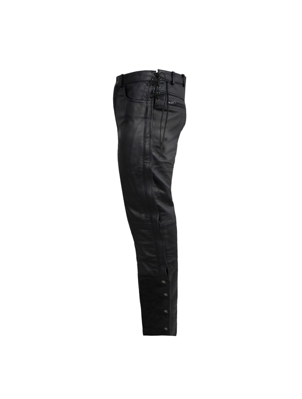 Men's Leather Chaps With Side Laces