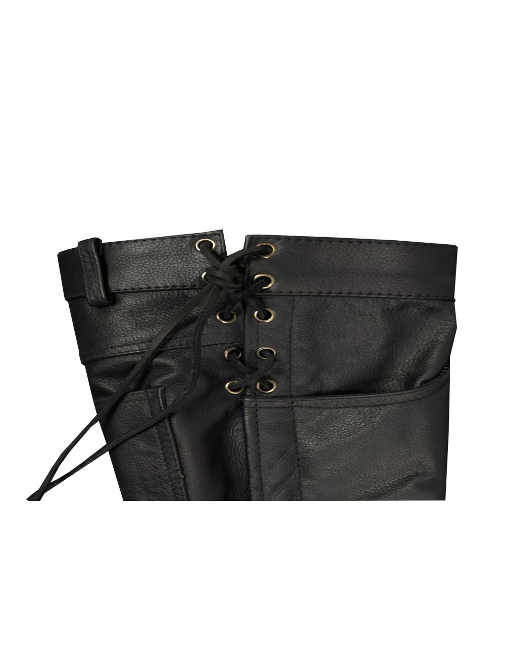 Men's Leather Chaps With Side Laces