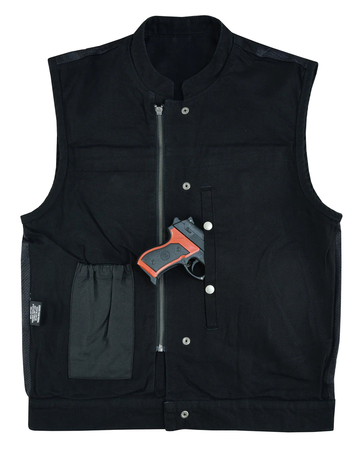 Denim Club Vest in Black