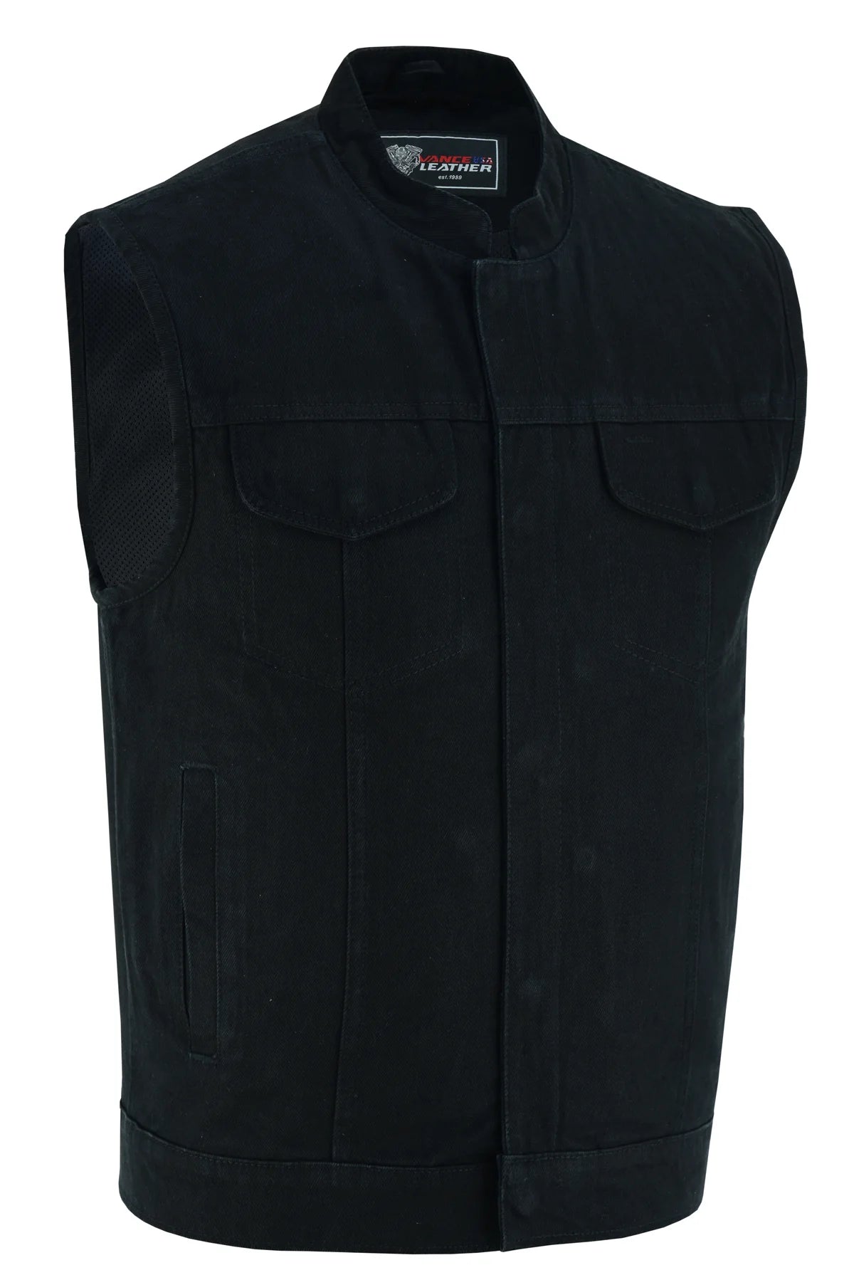 Denim Club Vest in Black