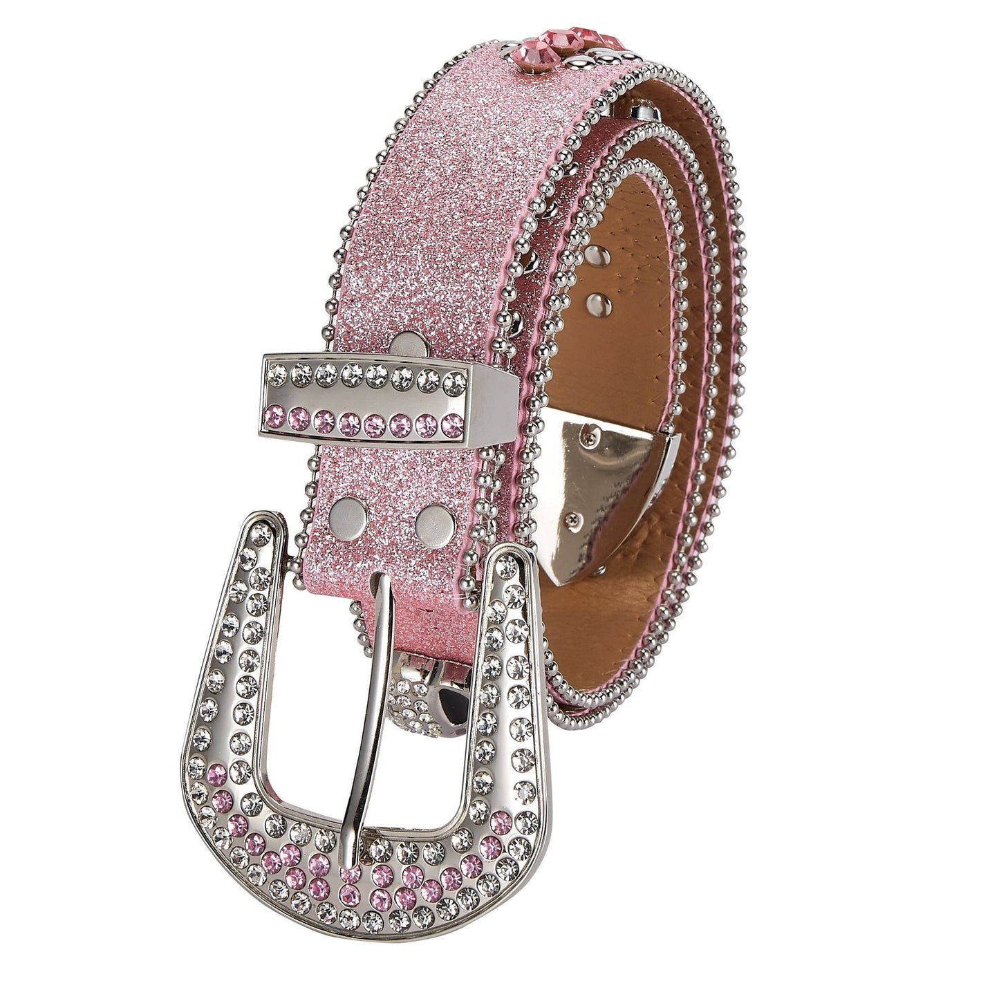 Premium Strap Men Women Western Fashion Pink Bling Bling Rhinestones Diamond Belts