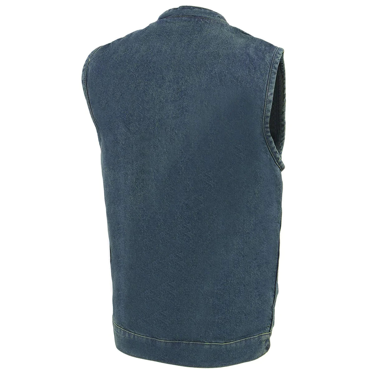 Men's Blue Denim ‘Quick Draw’ Dual Closure Club Style Vest