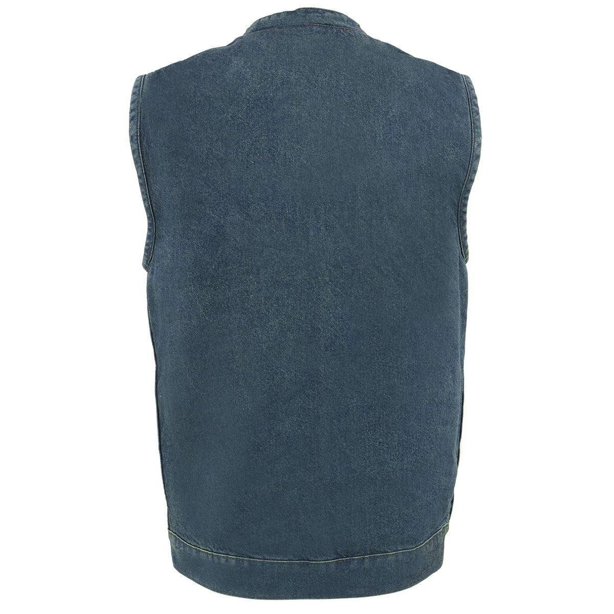 Men's Blue Denim ‘Quick Draw’ Dual Closure Club Style Vest