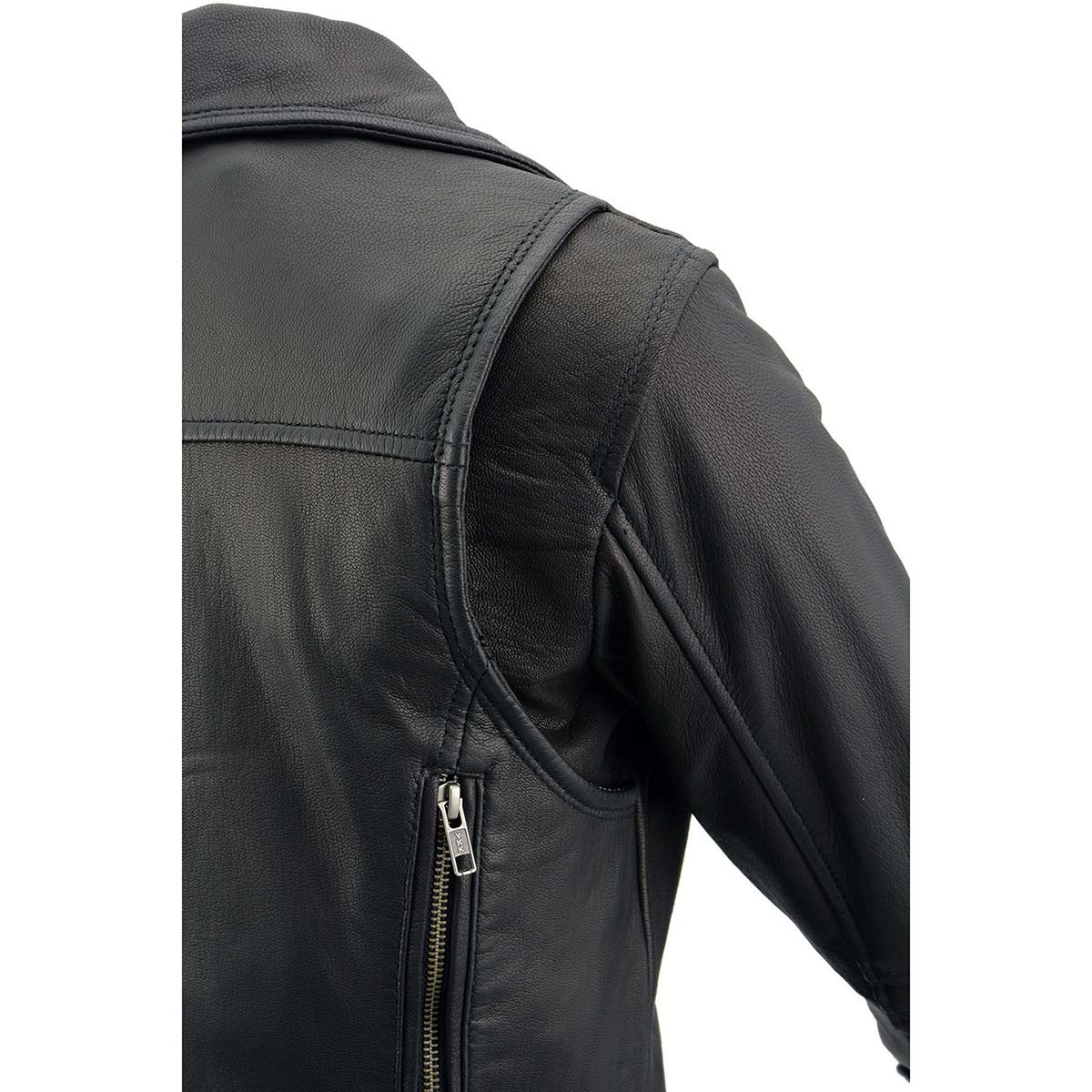 Women's Black 'Classic' Leather Lightweight Long Length Vented Jacket