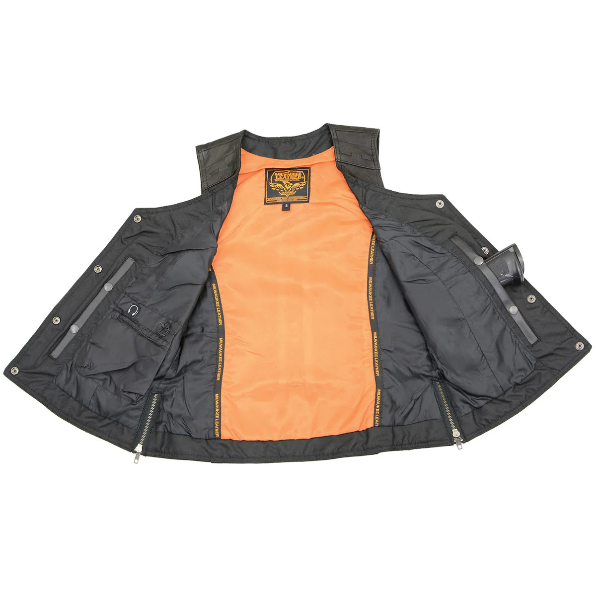 Women's Black Fringed Leather Vest