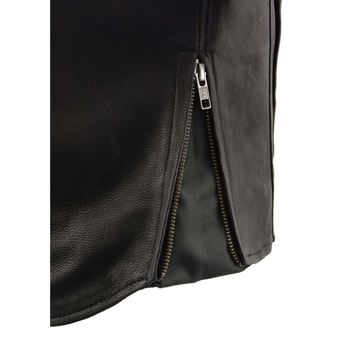 Men's Black 'Cool-Tec' Leather Sporty Scooter Jacket