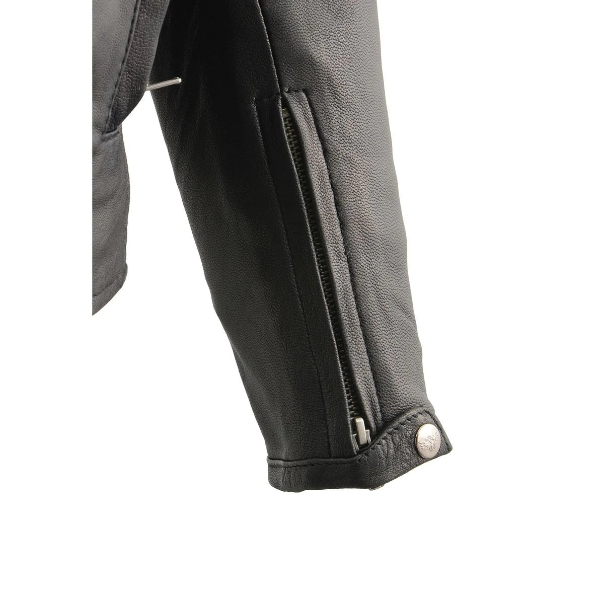 Men's Black 'Cool-Tec' Leather Sporty Scooter Jacket