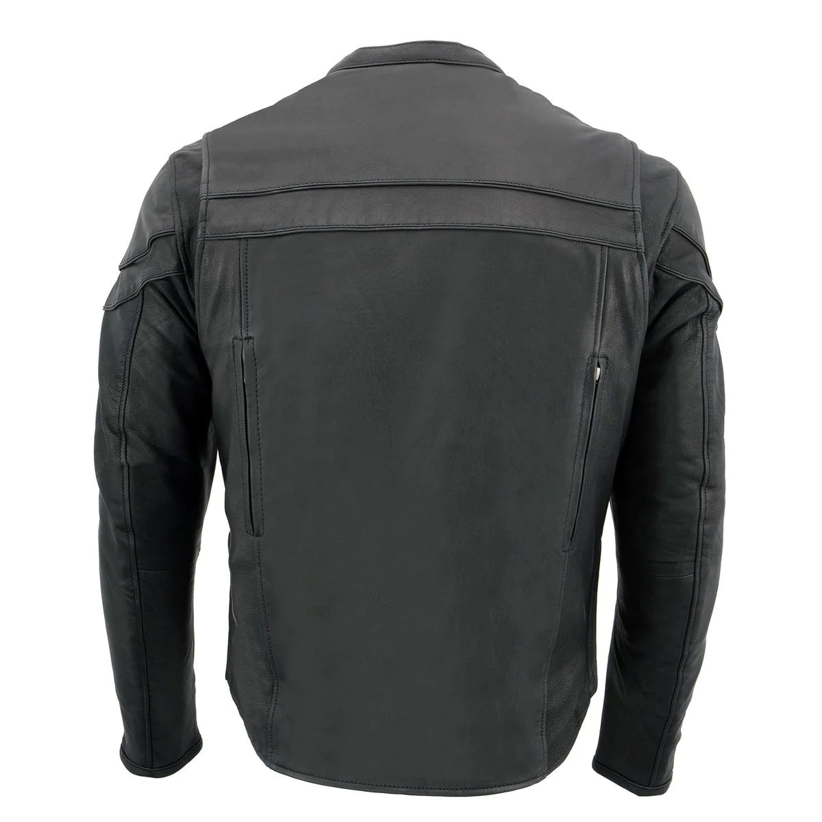 Men's Black 'Cool-Tec' Leather Sporty Scooter Jacket