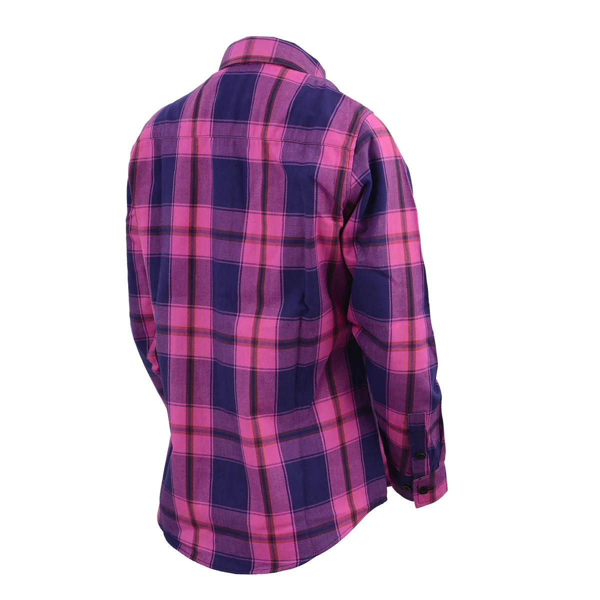 Women's Pink, Blue and Maroon Long Sleeve Cotton Flannel Shirt