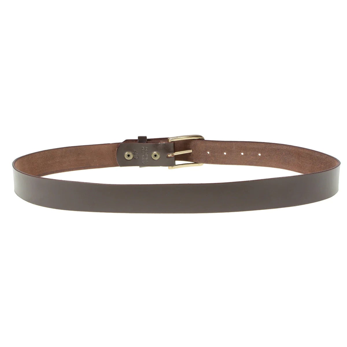 Men's Light Brown Genuine Leather Belt with Interchangeable Buckle - 1.5 inches Wide