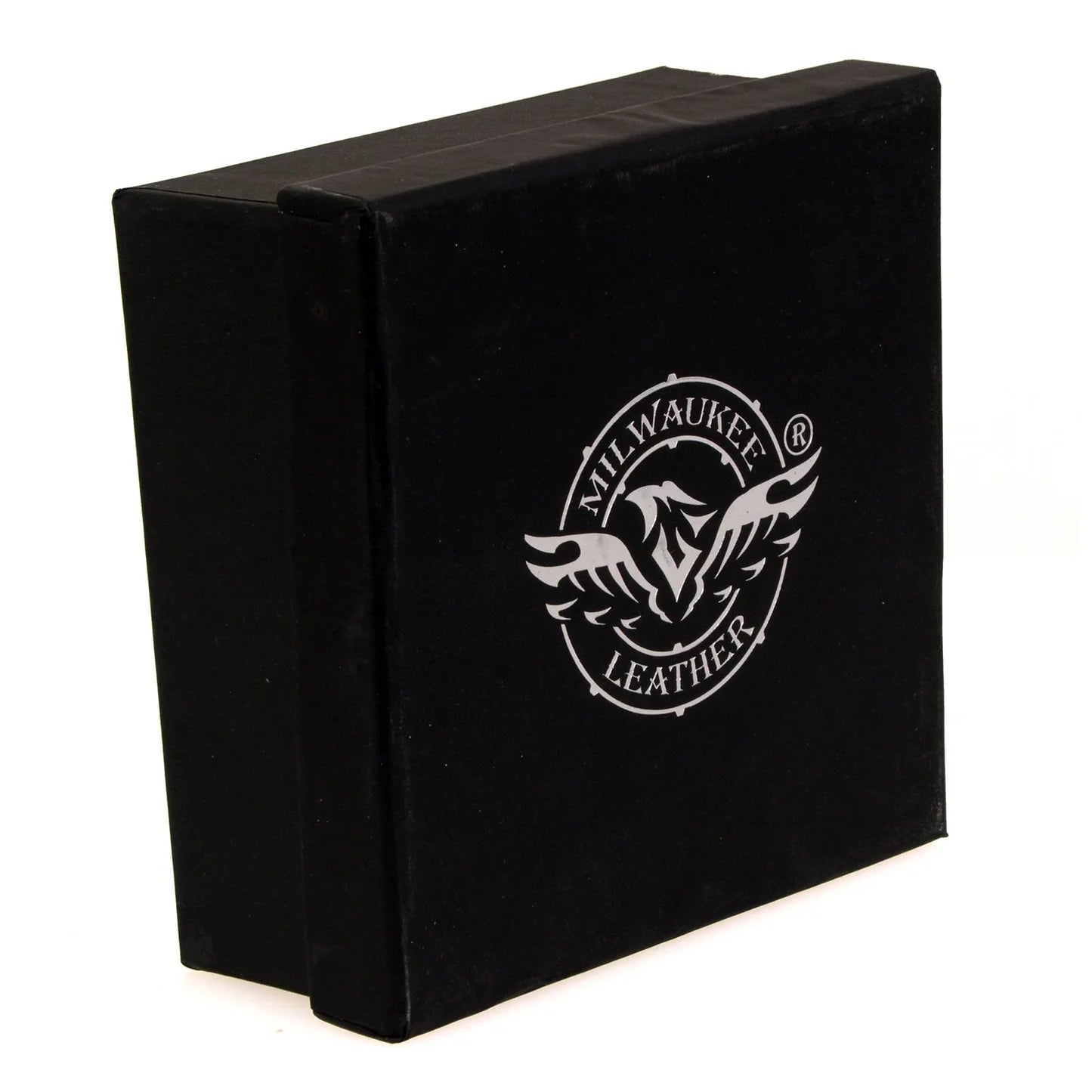 Men's Chrome Studded w/ Star Emblem Black Leather Biker Belt w/ Interchangeable Buckle -1.5 in Wide