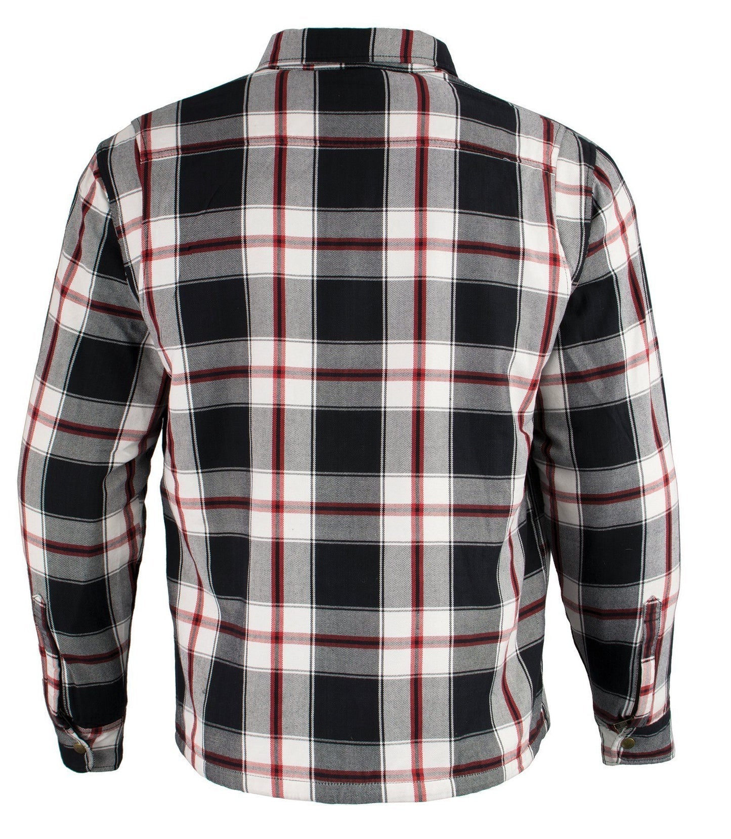 Men's Plaid Flannel Biker Shirt with CE Approved Armor - Reinforced w/ Aramid Fiber