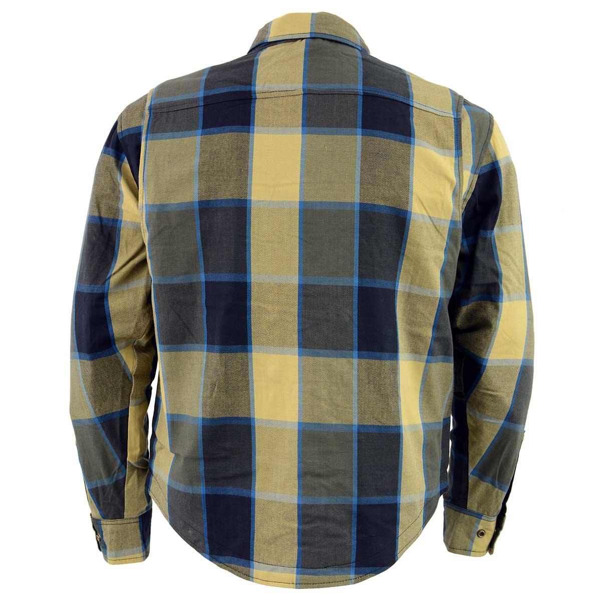 Men's Plaid Flannel Biker Shirt with CE Approved Armor - Reinforced w/ Aramid Fibers