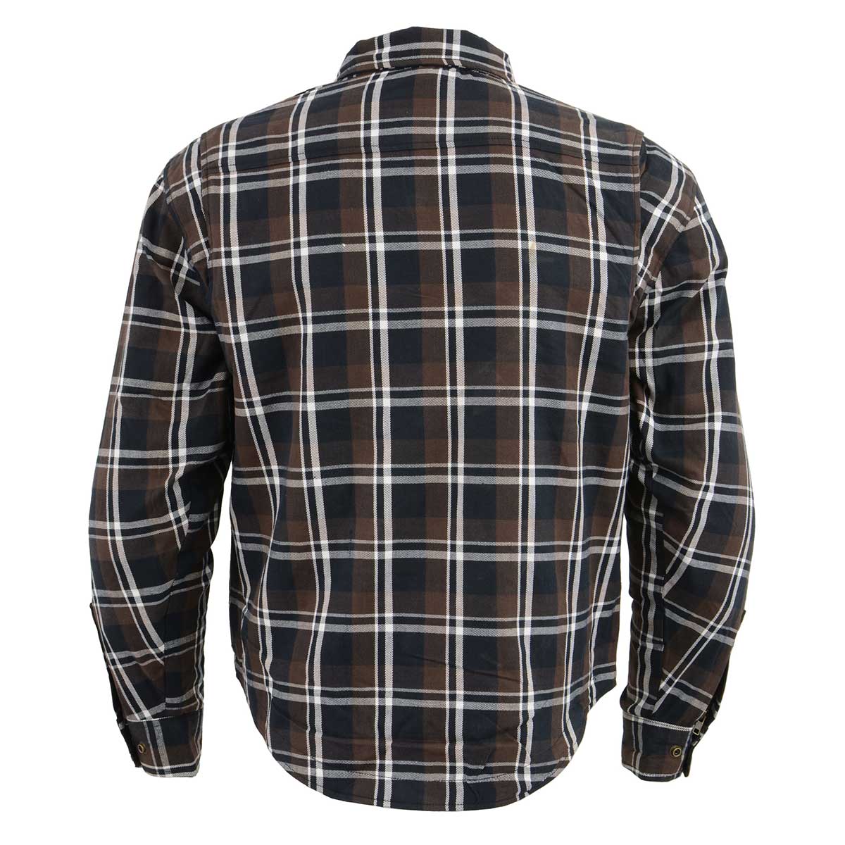 Men's Plaid Flannel Biker Shirt with CE Approved Armor - Reinforced w/ Aramid Fiber