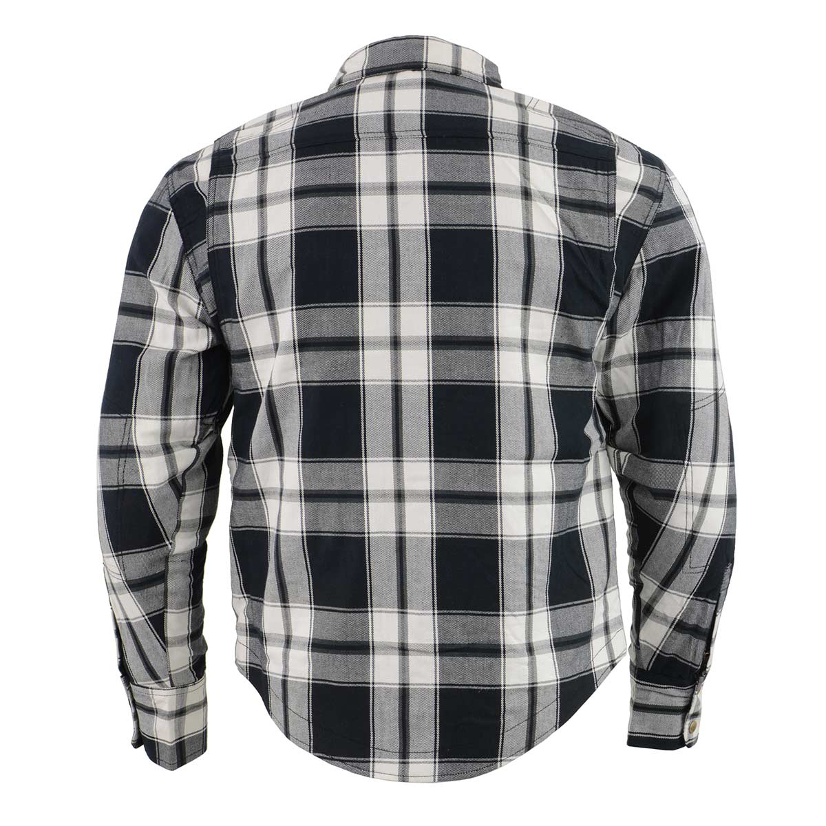 Men's Plaid Flannel Biker Shirt with CE Approved Armor - Reinforced w/ Aramid Fiber