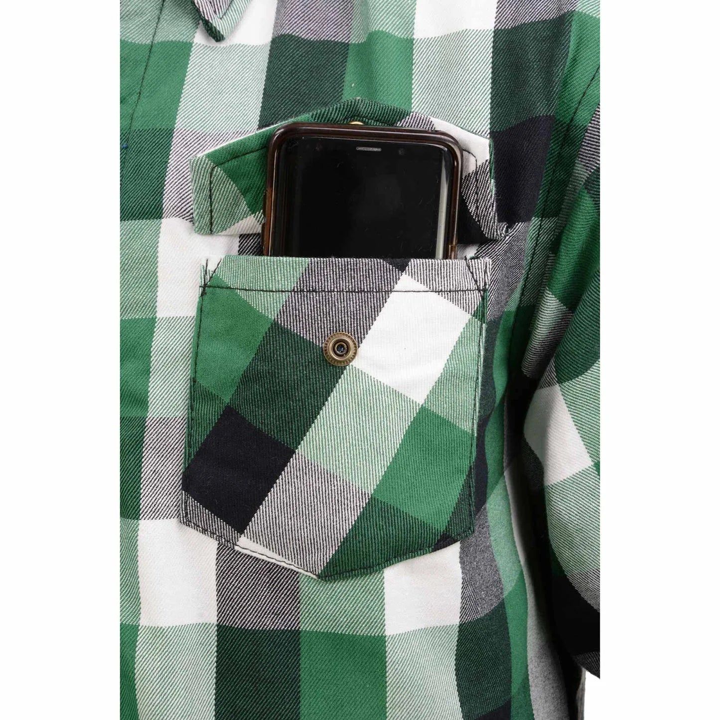 Men's Plaid Flannel Biker Shirt with CE Approved Armor - Reinforced w/ Aramid Fiber