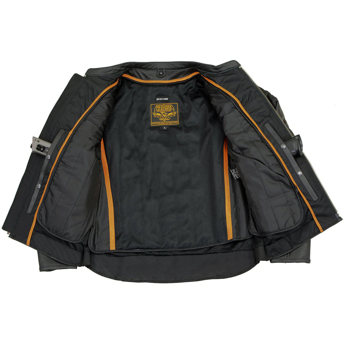 Men's Sporty Crossover Vented Black Motorcycle Leather Scooter Jacket