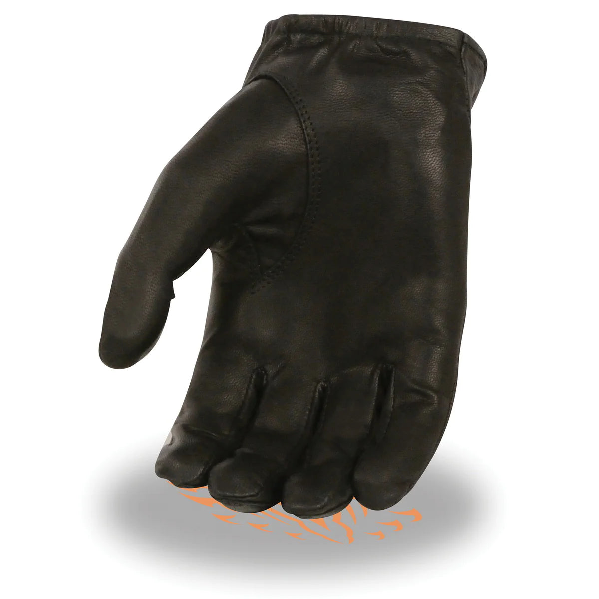 Men's Black Unlined Leather Pro Driving Gloves