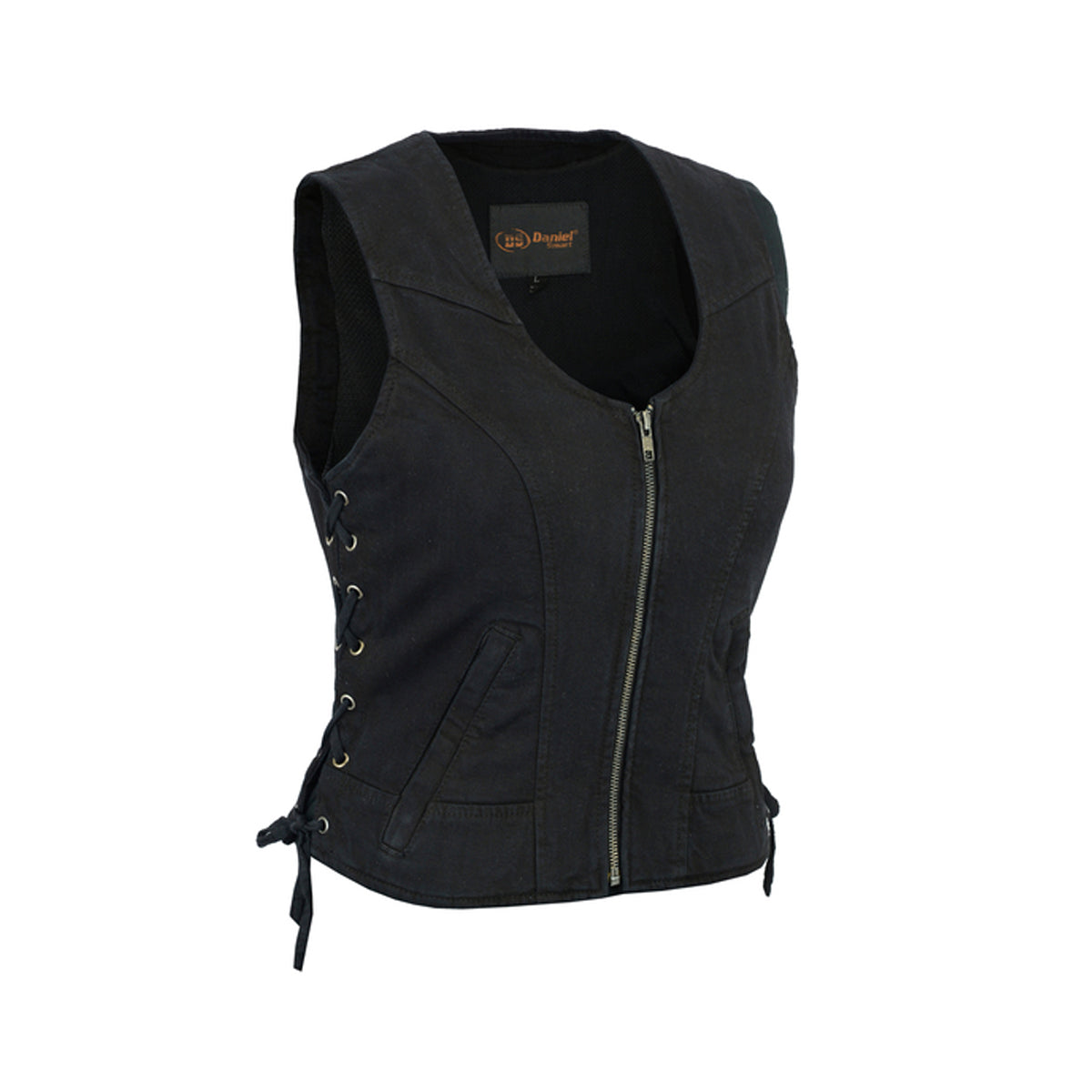 WOMEN'S STYLISH BLACK DENIM VEST