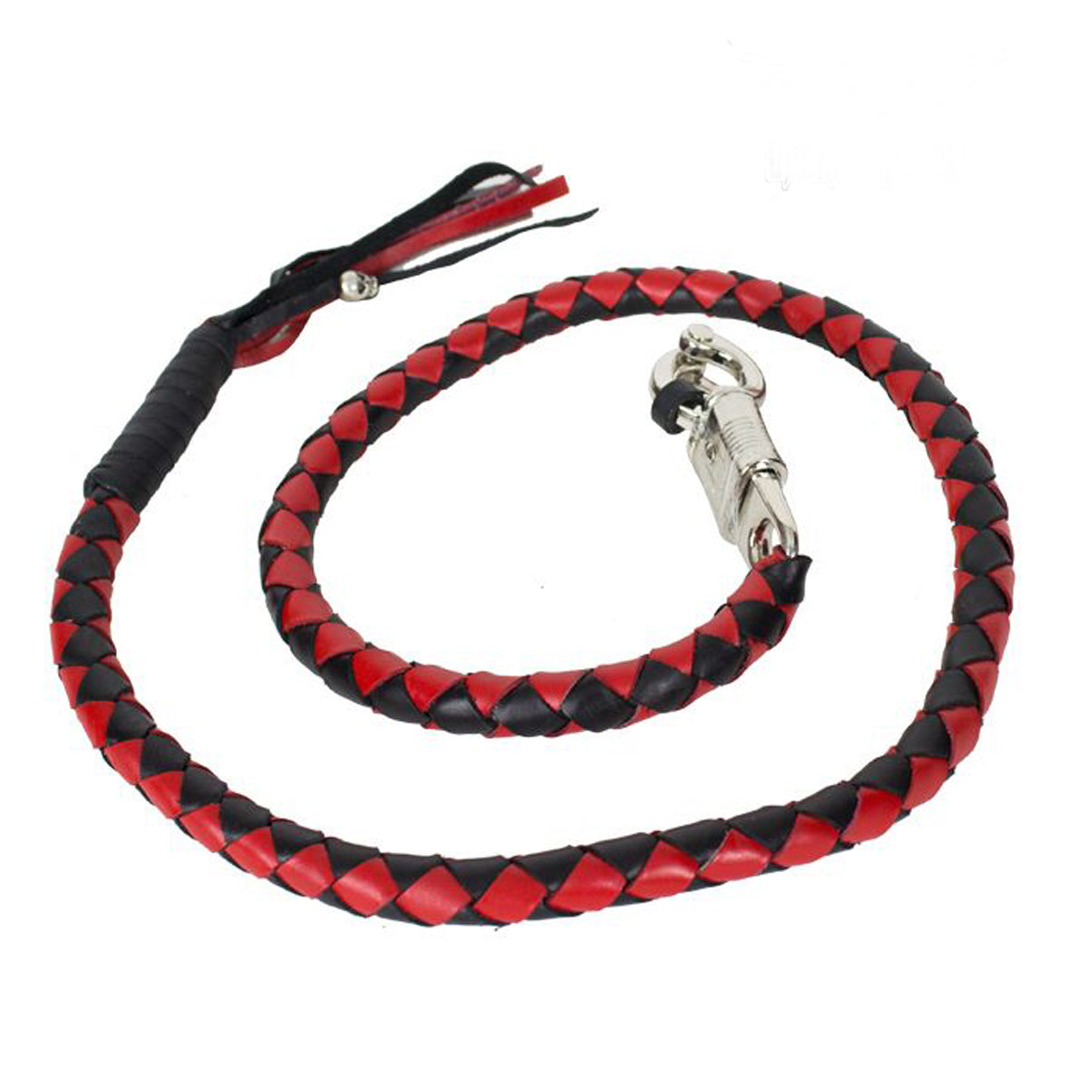 50" Inch Long Black And Red Get Back Whip