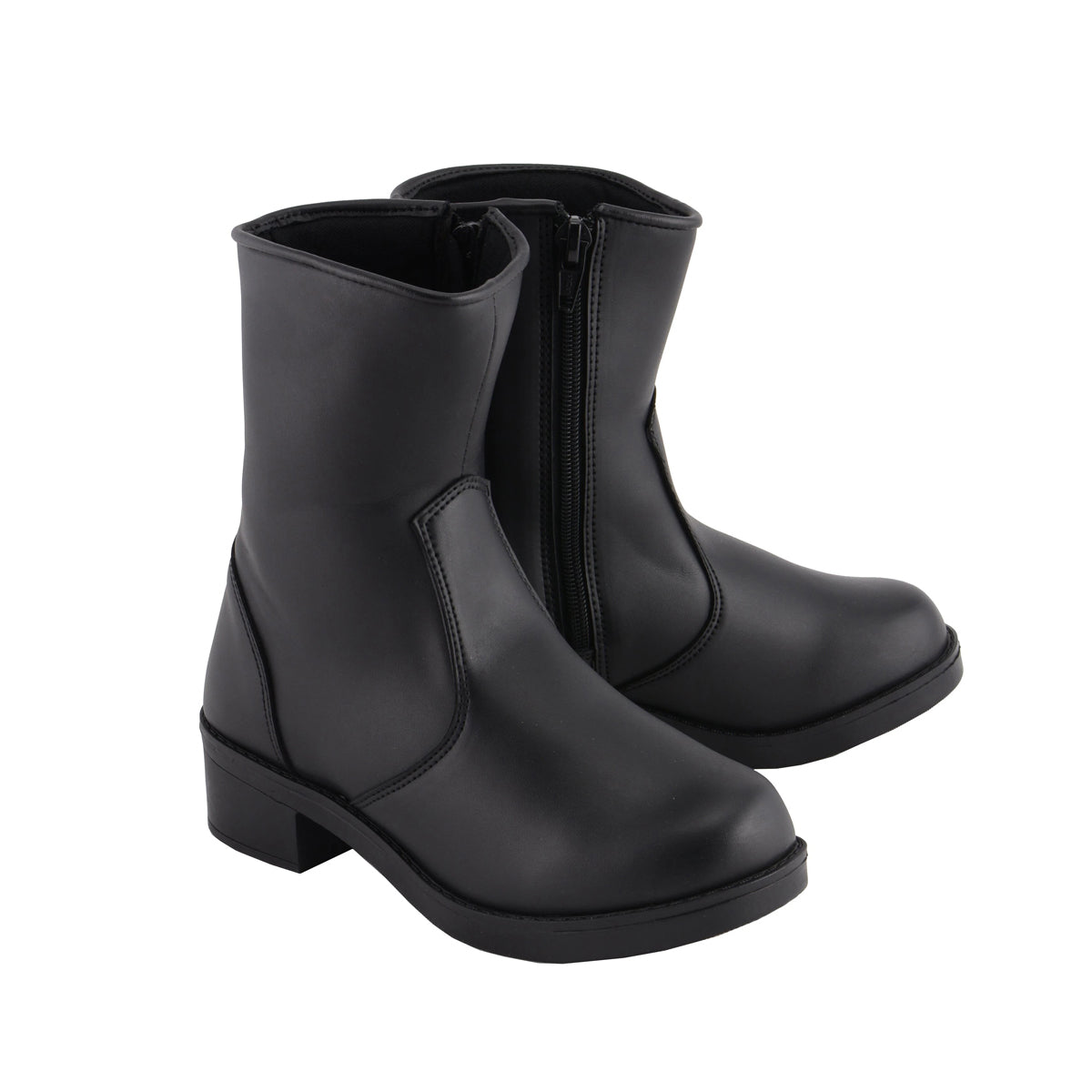 Ladies Black Super Clean Riding Boot with Side Zipper Entry