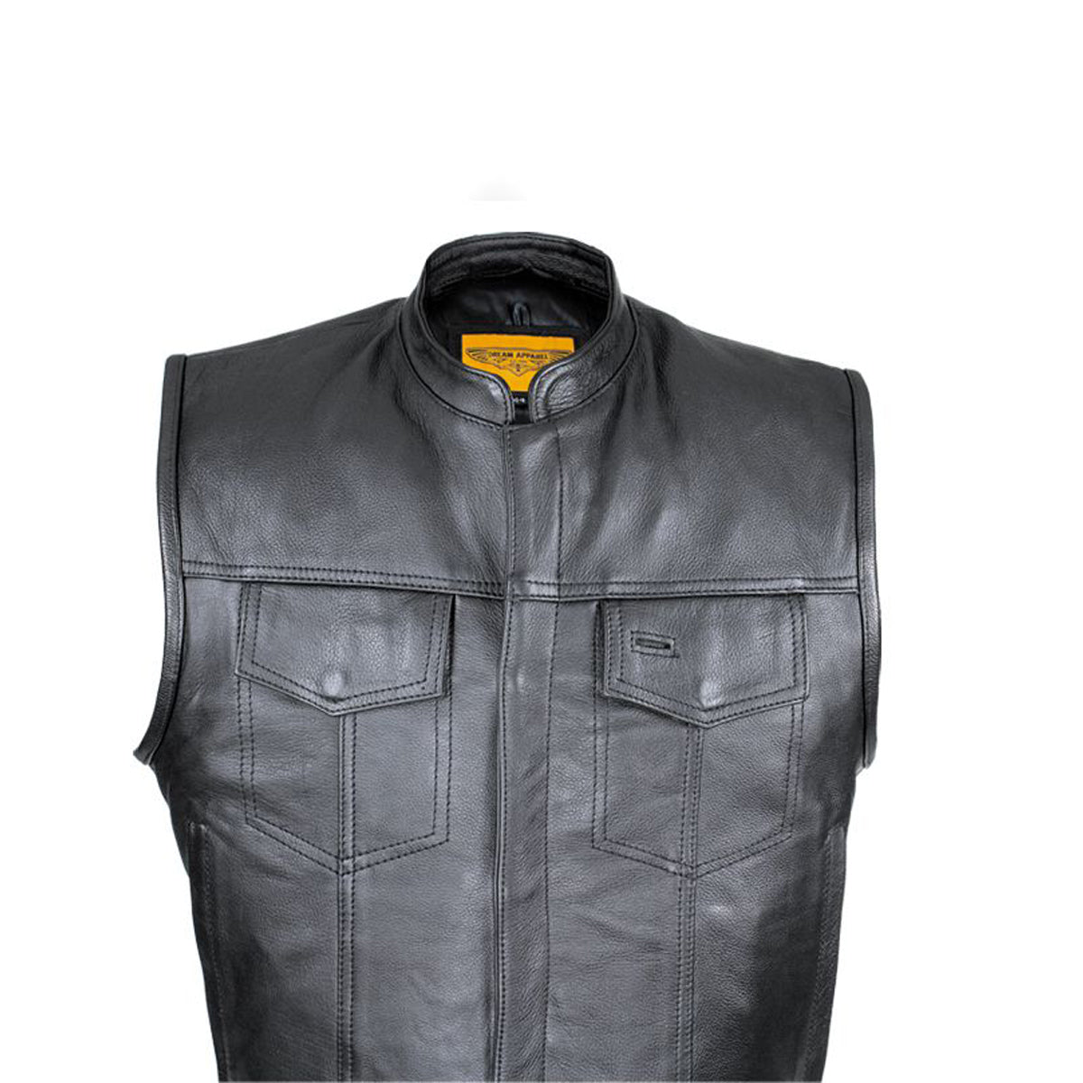Split Cowhide Leather Motorcycle Club Vest - Defender Vest