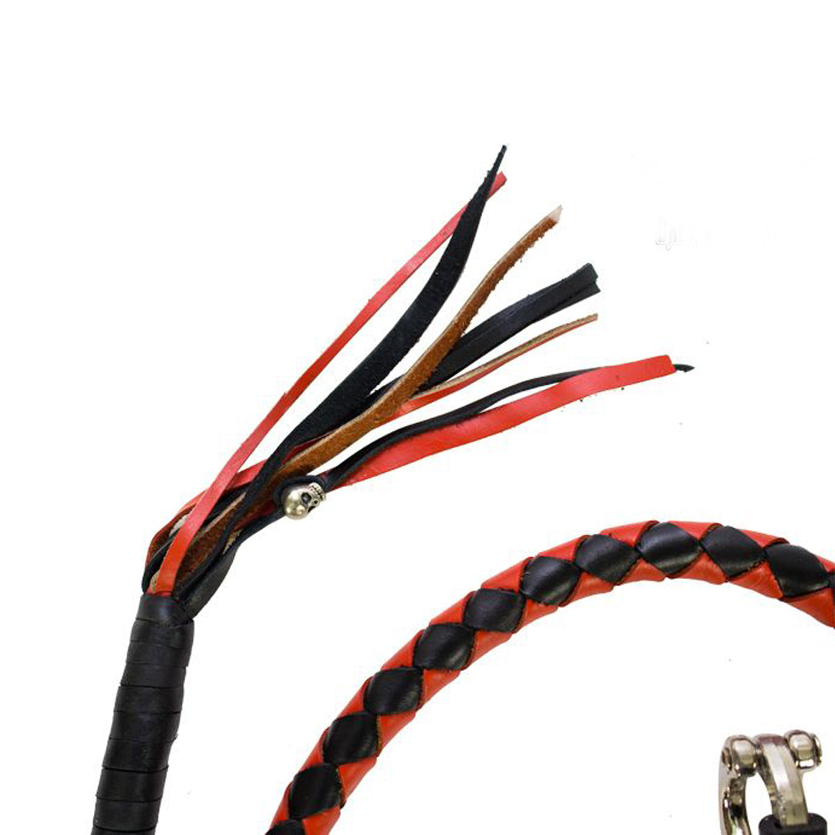 50" long Black And Orange Get Back Whip