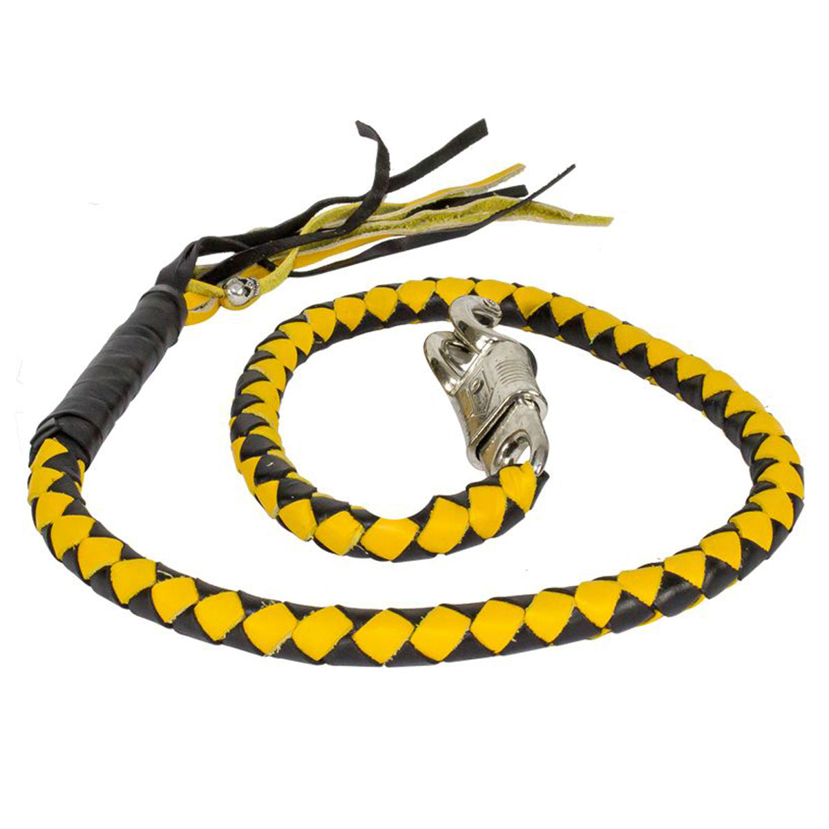 Black & Yellow Get Back Whip For Motorcycles