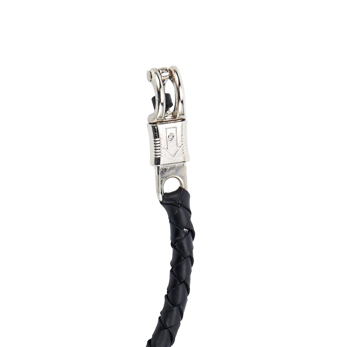 All Black Fringed Get Back Whip W/ 8 Ball