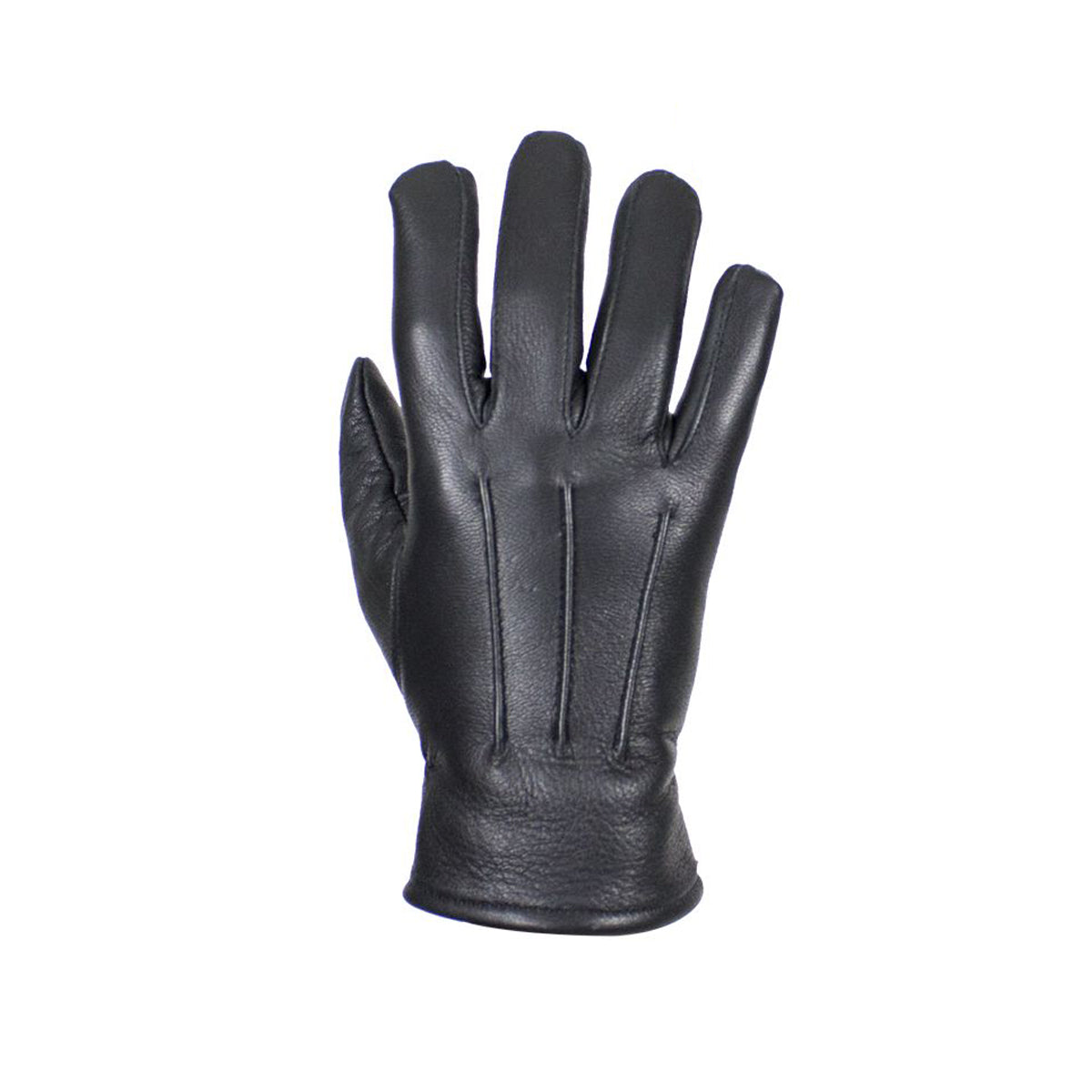 Ladies Deer Skin Leather Gloves - Black