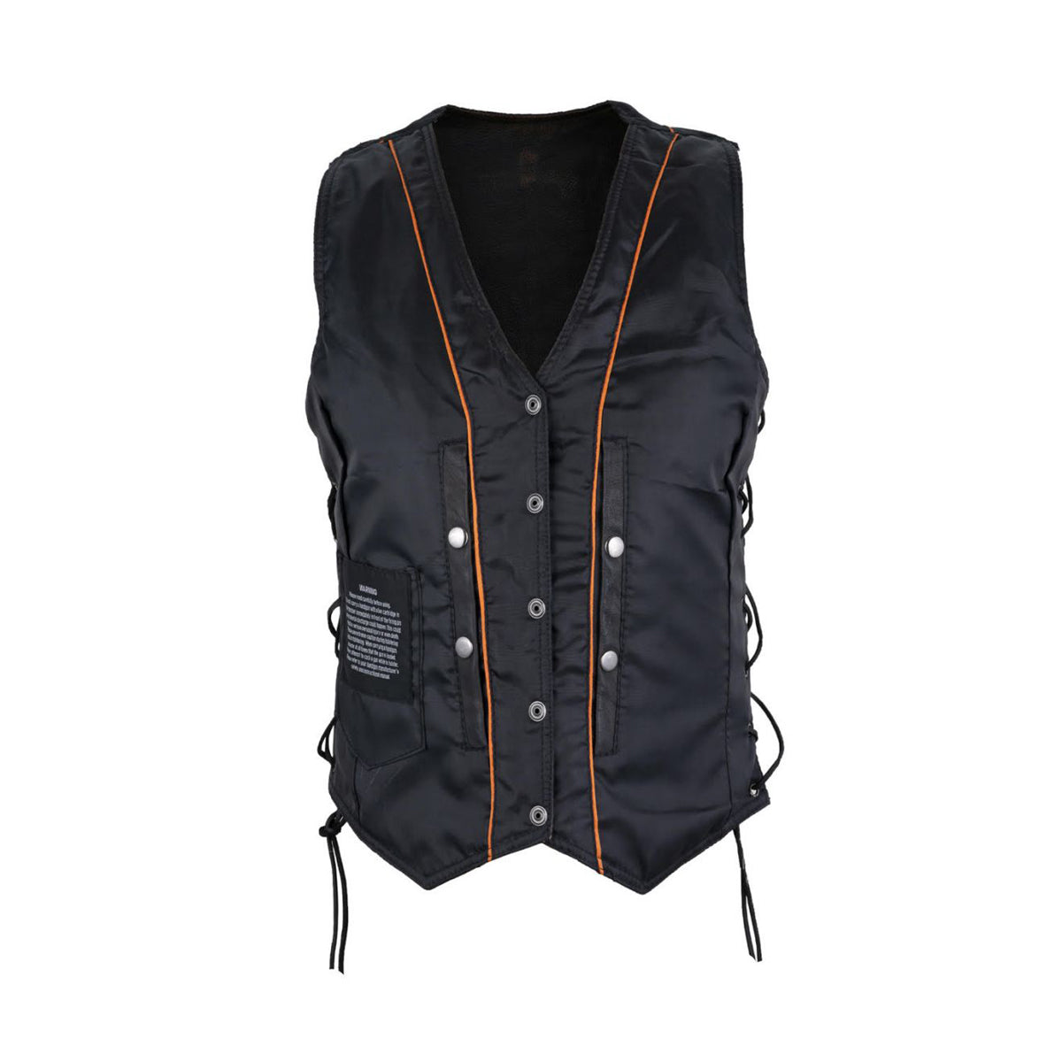 Milwaukee Riders Womens Distressed Brown Naked Cowhide Leather Vest