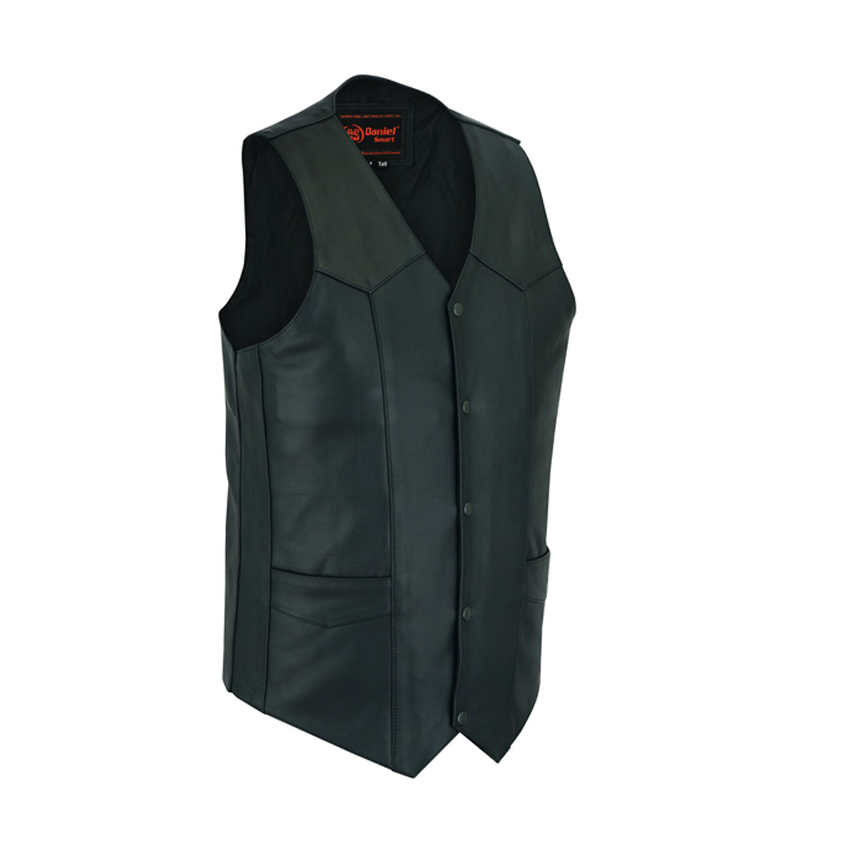 MEN’S TALL CLASSIC BIKER LEATHER VEST