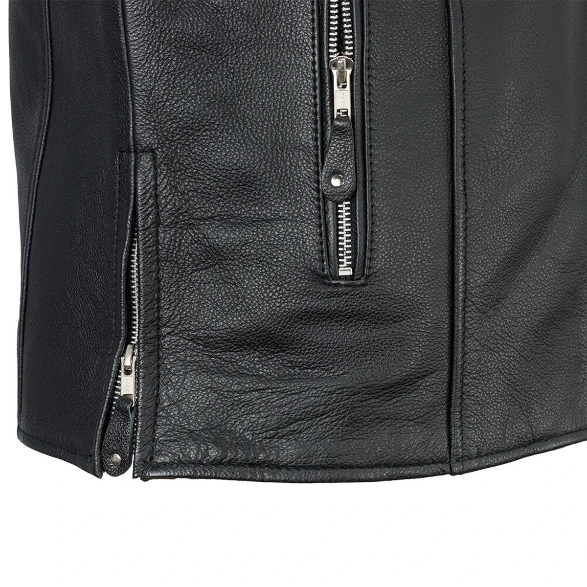 Ace - Clean Cafe Style Men's Leather Jacket