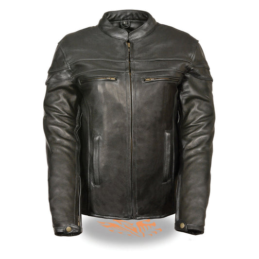 Ladies Black Sporty Scooter Crossover Leather Jacket