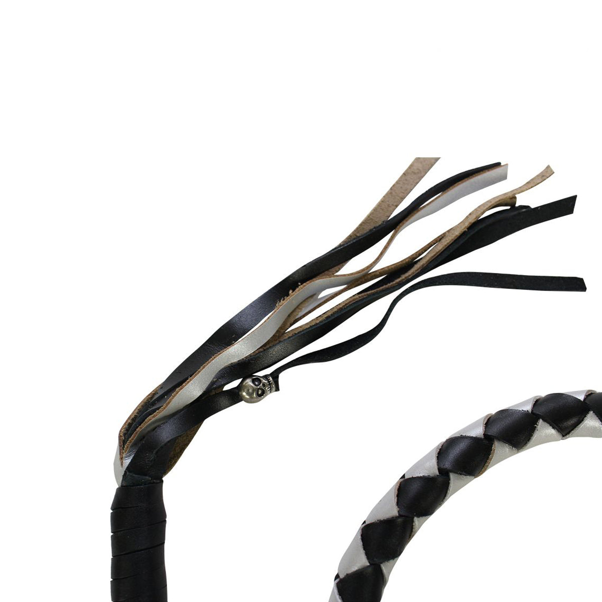 36" Black And Silver Get Back Whip
