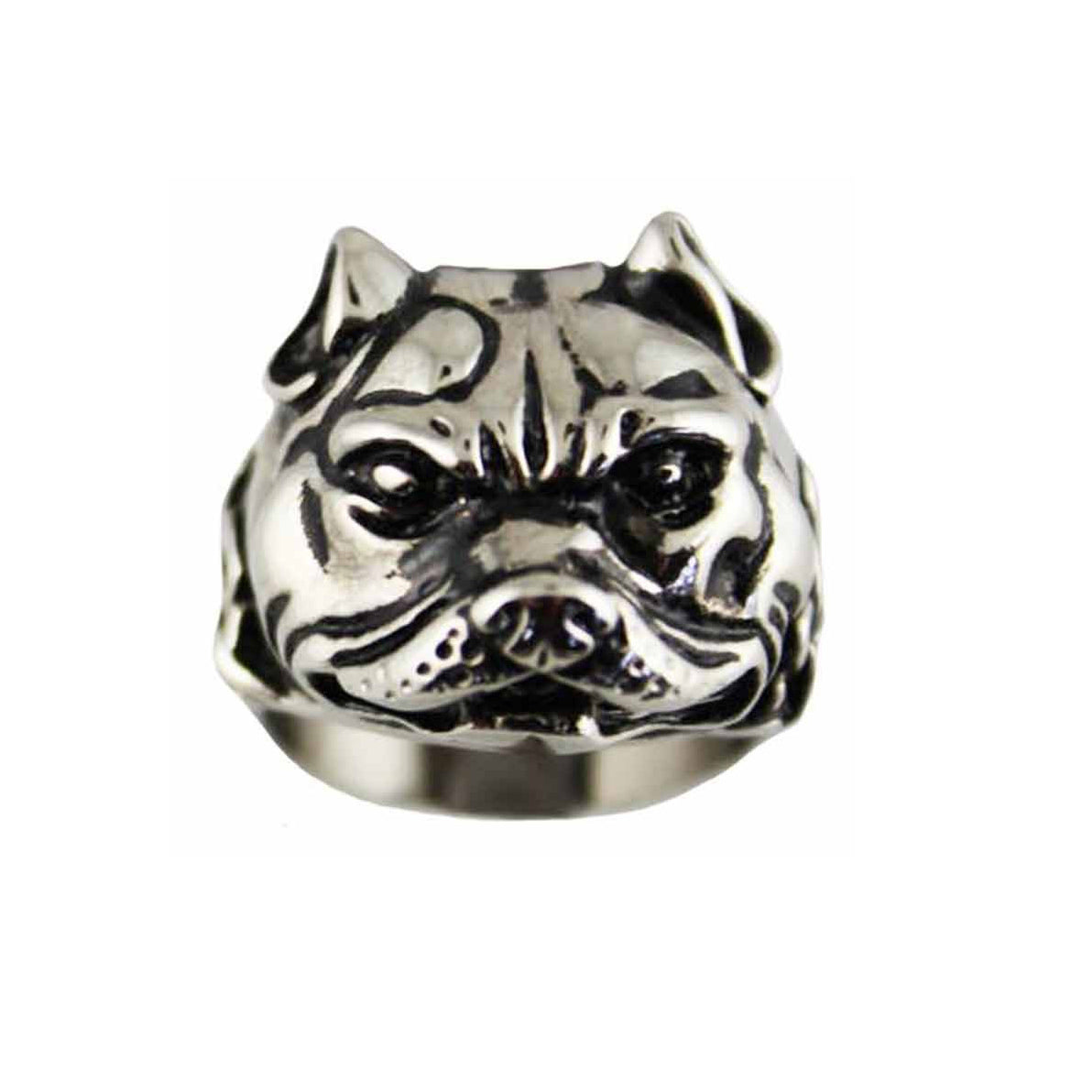 STAINLESS STEEL MEN'S PIT BULL RING