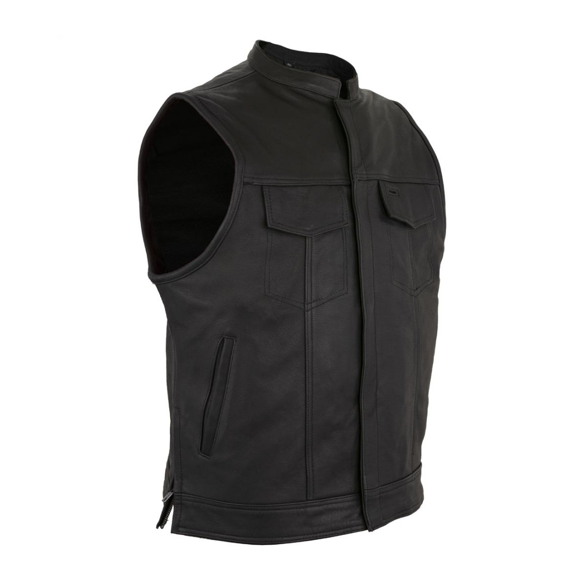 Mens Vest Black Liner w/ Zipper & Snaps