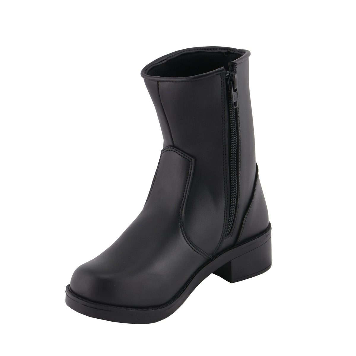 Ladies Black Super Clean Riding Boot with Side Zipper Entry