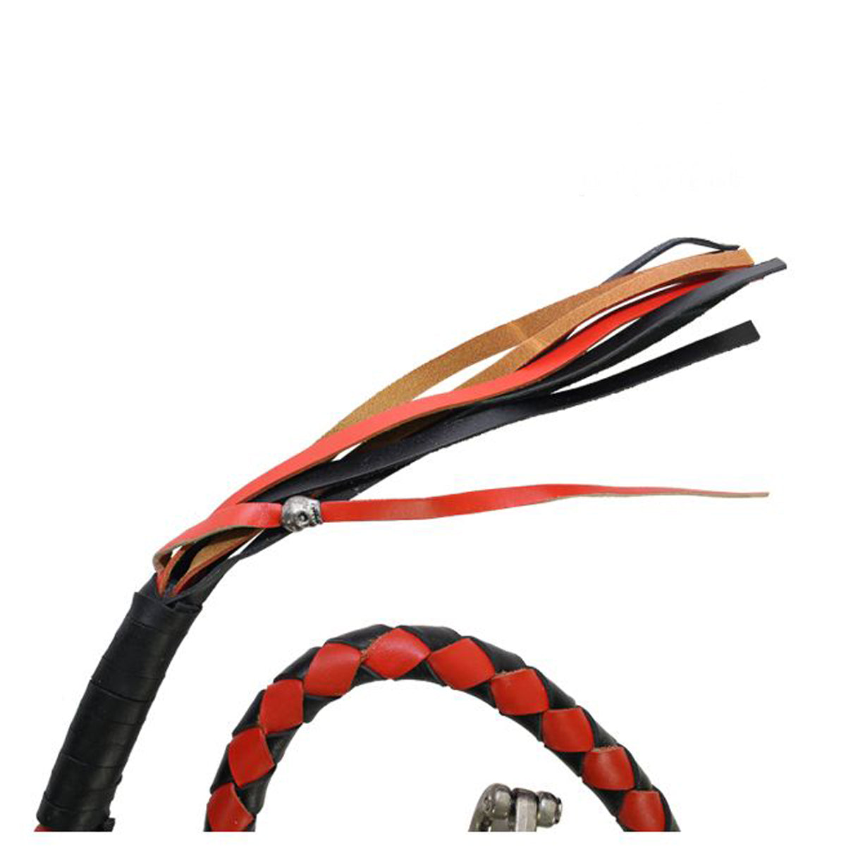 2" Scarlet & Black Get Back Whip for Motorcycles