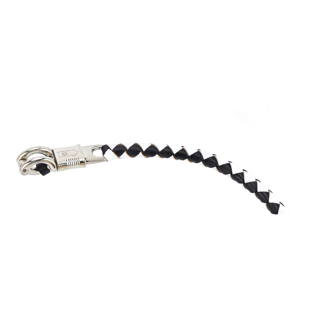 Black And White Fringed Get Back Whip W/ Pool Ball
