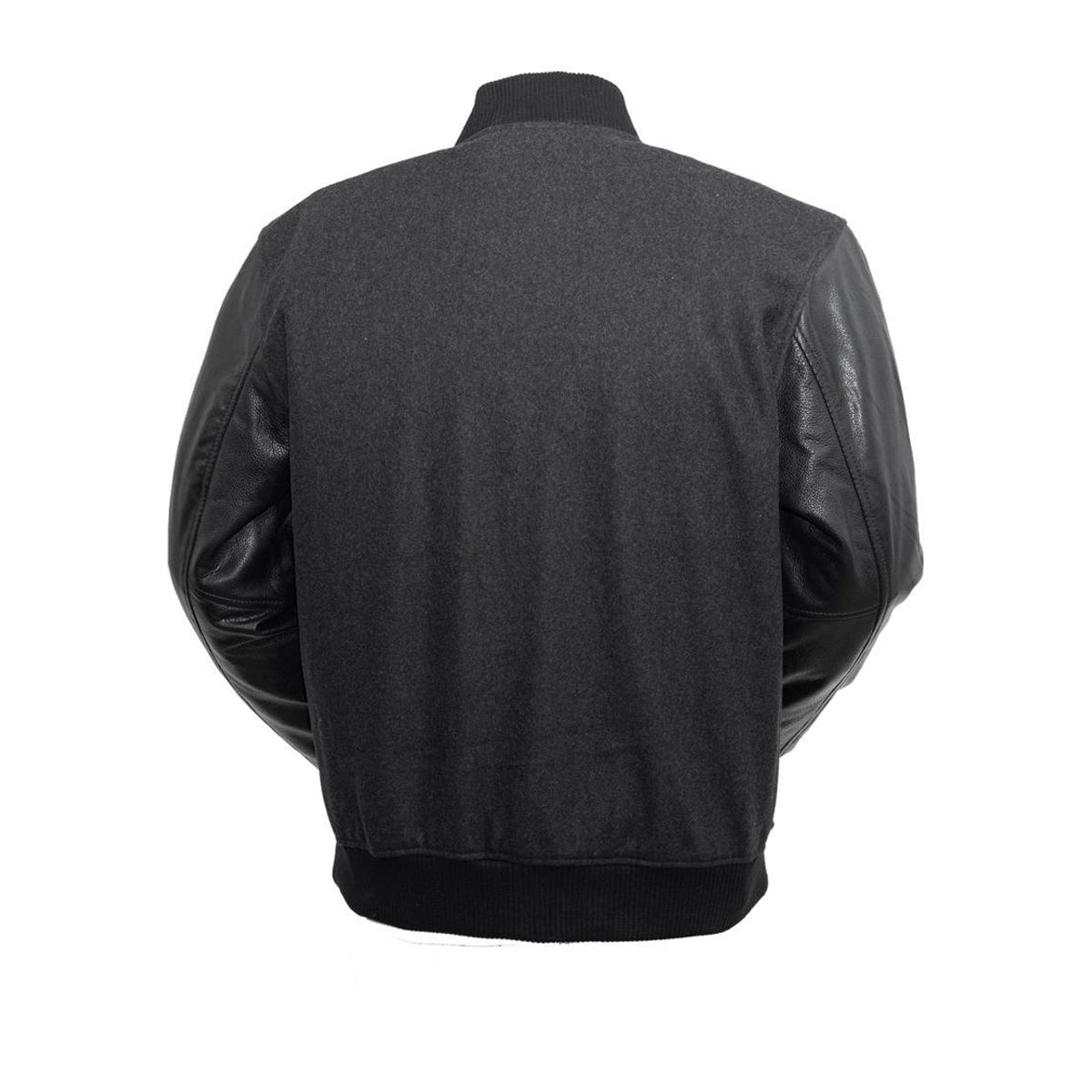 VARSITY - MEN'S WOOLEN JACKET WITH LEATHER SLEEVES