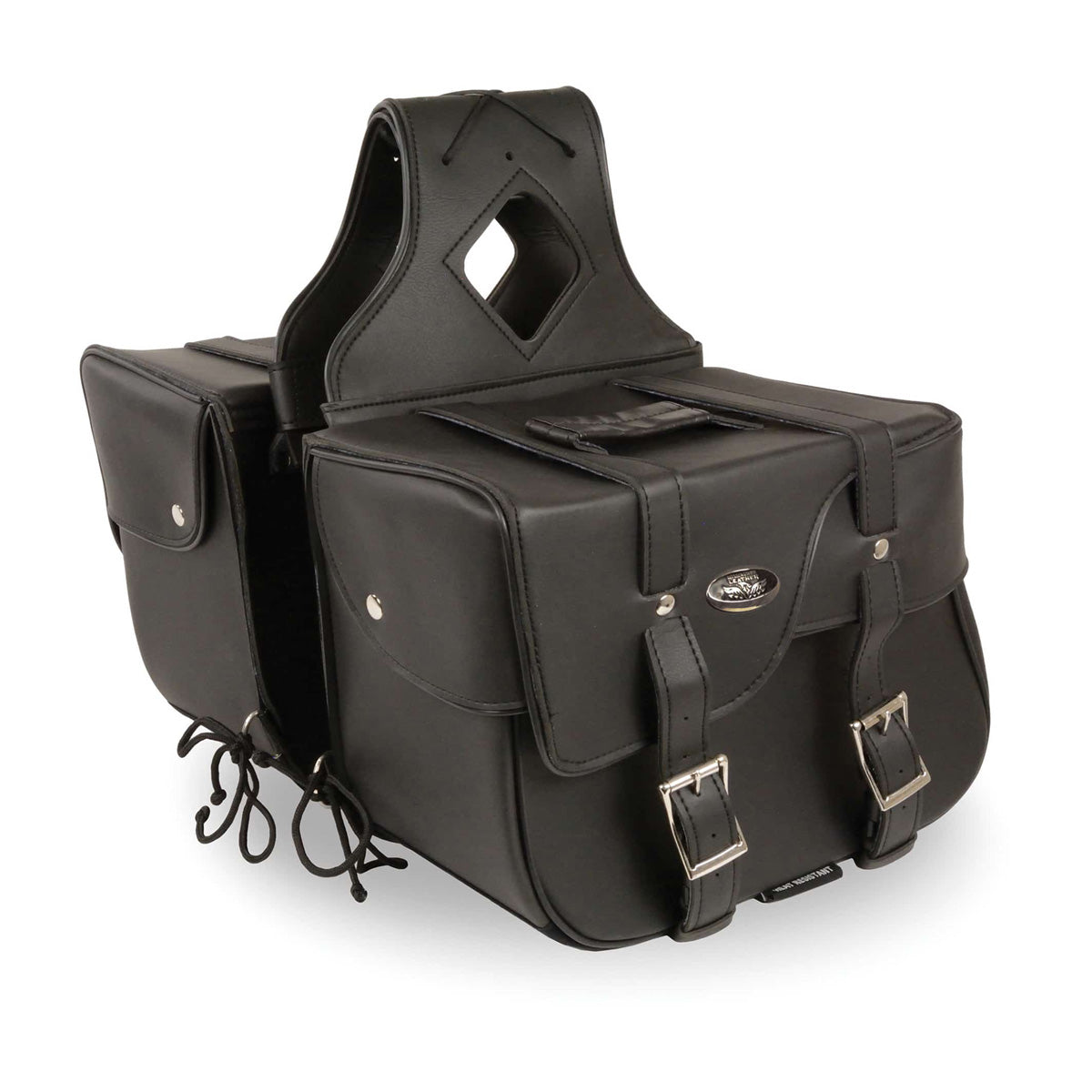 Zip-Off PVC Extended Flap Throw Over Saddle Bag (15X11X7X21)