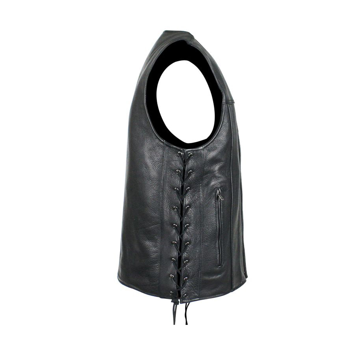 Mens Leather Vest With Concealed Gun Pockets