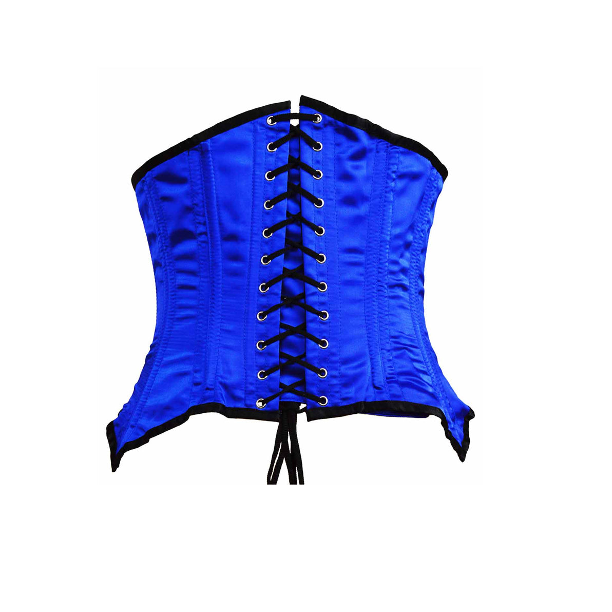 LADIES BLUE SATIN CORSET