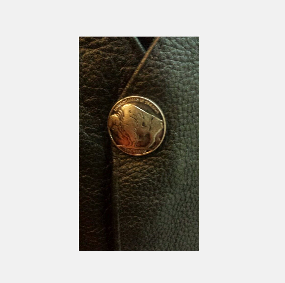 MEN'S LEATHER VEST BUFFALO SNAPS SOFT LEATHER SIDE LACES