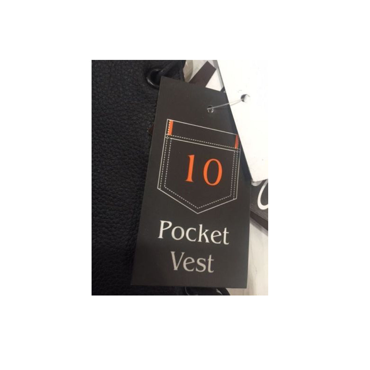 MEN’S 10 POCKET BLUE DENIM MOTORCYCLE VEST WITH 2 GUN POCKETS & SIDE LACES