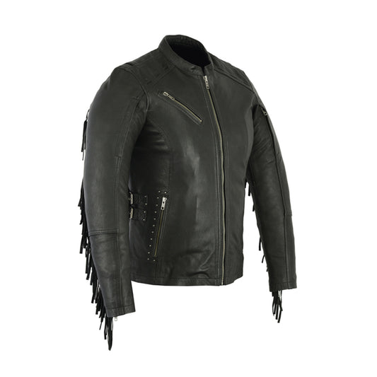 WOMEN'S STYLISH JACKET WITH FRINGE